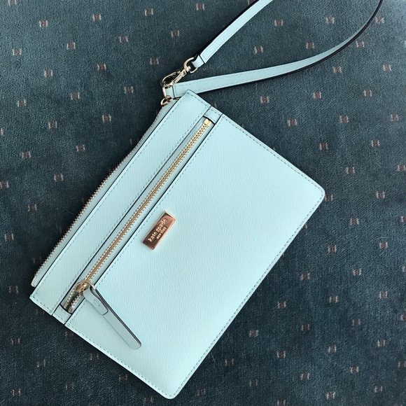 Kate Spade Mint Green Leather Wristlet